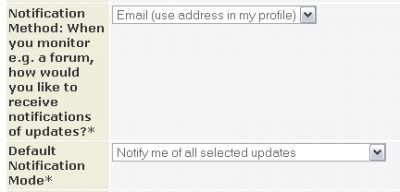 User Notification Delivery Options
